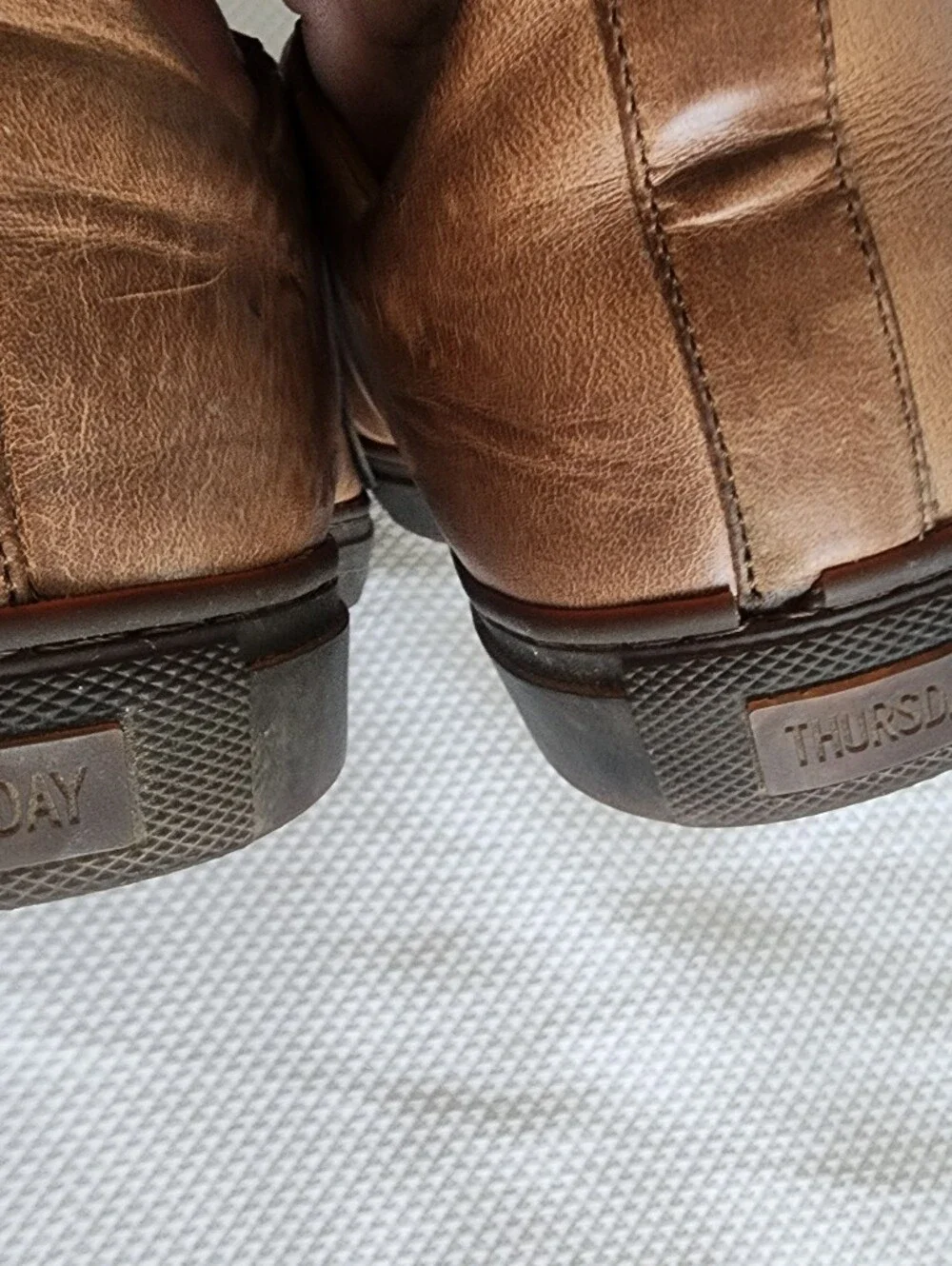 Thursday Boot Company Men's Brown Leather Lace-Up Slip-On Sneakers